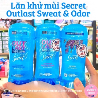 Lăn nách Secret Out Last Sweat & Odor Protecting Powder 48h Clear Gel