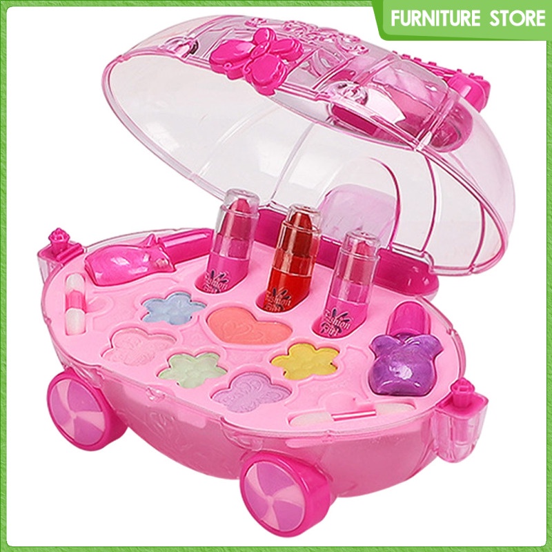 Make it Up Pretend Play Makeup Toy Set with Cute Pumpkin Shape Makeup Case for Girls Fashion Girl Toys Great for Little Girls