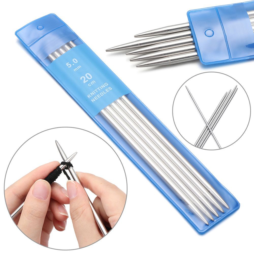 CONOPERY Set 5 Cây Kim Đan Móc Len Bằng Thép Không Gỉ Nhiều Kích Thước