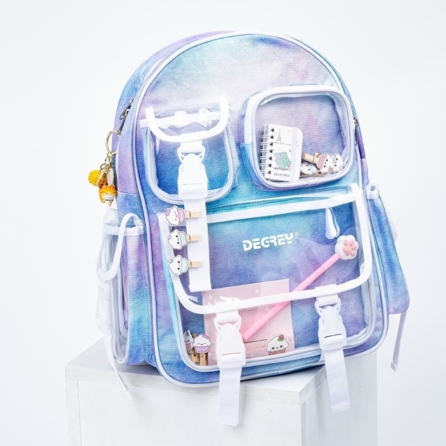 Balo Đi Học Degrey Galaxy Tím Loang | Balo Thời Trang Chuẩn Cao Cấp