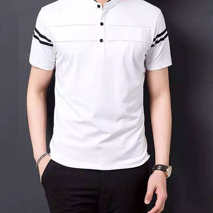 Áo Thun Nam Cổ Cao Phong Cách Shanghai Size S-M-L-Xl-Xxl Bandung