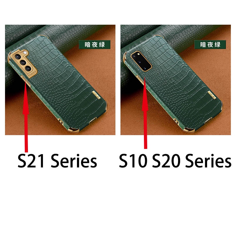 Ốp điện thoại da cá sấu chống sốc cho Samsung S20 S21 Ultra S20 S10 Plus S21 Fe S20Fe S21Fe