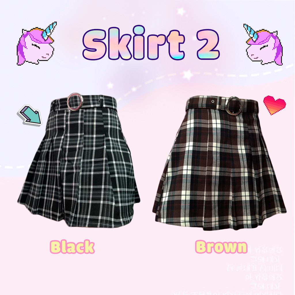 VÁY NATTHY SKIRT 2 CARO HỌC SINH