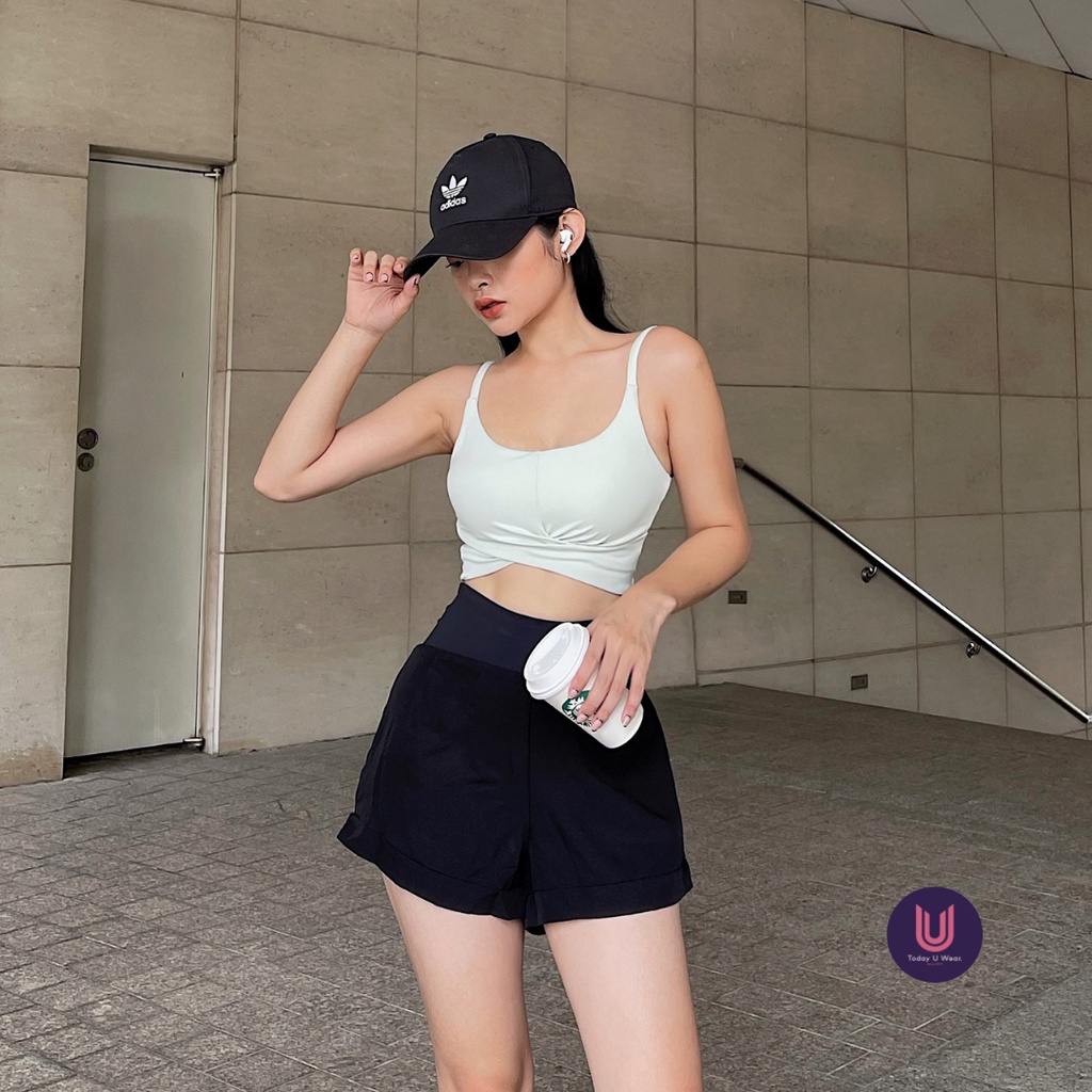 Áo Thể Thao Tập Gym Yoga Jolly Top (thiết kế cá tính với phần xoắn, co giãn tốt, ôm dáng, thoáng khí,có mút, không gọng)