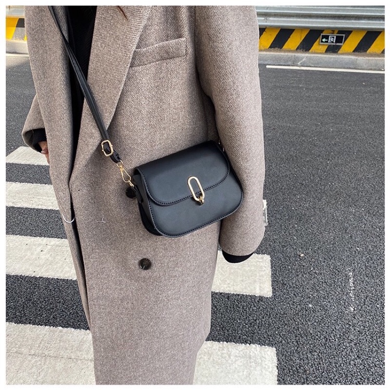 Túi xách nữ đẹp, túi đeo chéo đi chơi da chếp ly quai nhúm TL 124