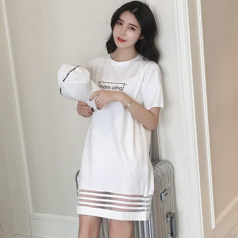 FREESHIP ĐƠN 99K_ Đầm Đen Tay Ngắn Thiết Kế Dáng Rộng Có Size Lớn
