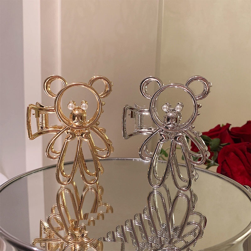 Kẹp tóc cỡ lớn hình đầu gấu thời trang mùa hè cho nữ