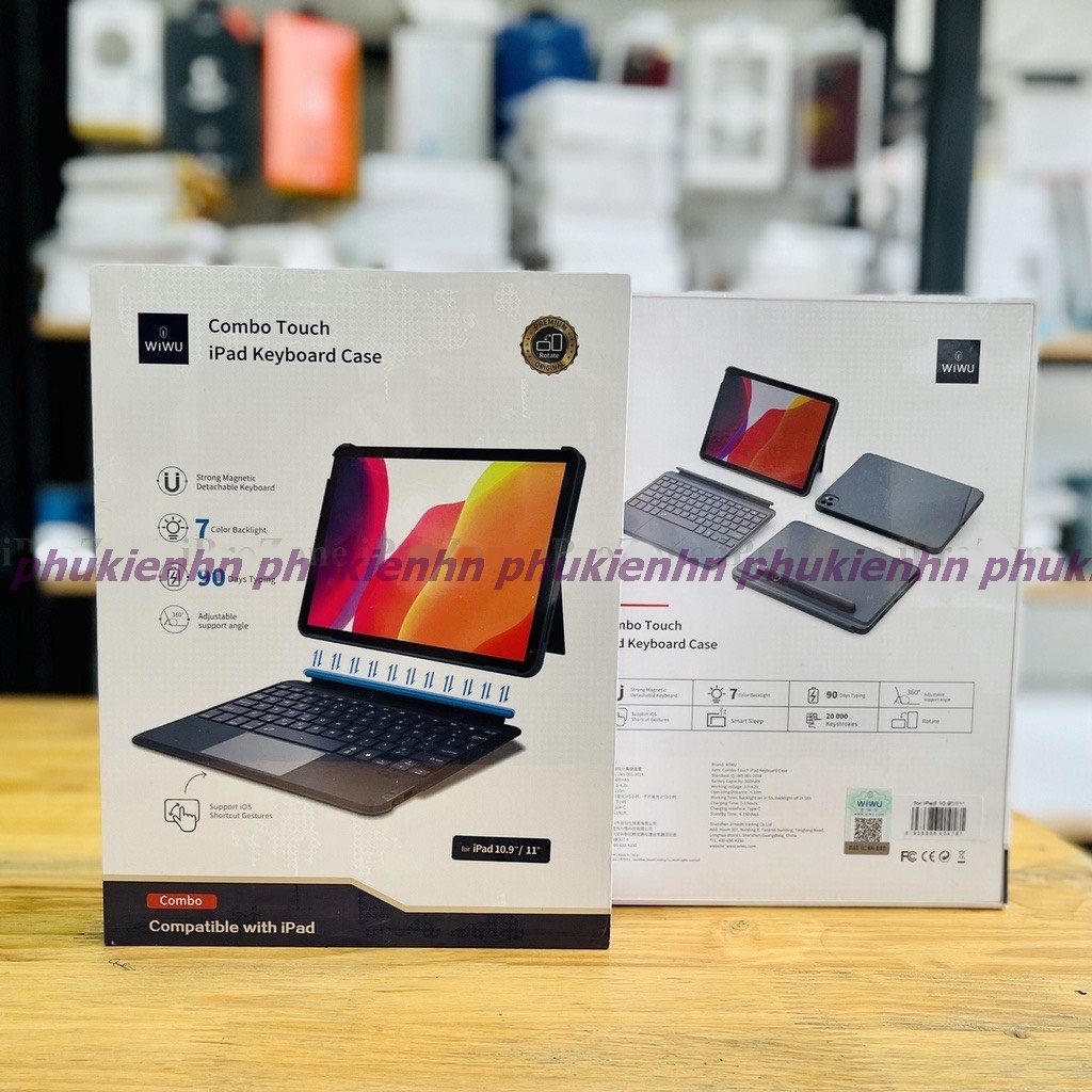 Bao da bàn phím WIWU Combo Touch Keyboard cho Tablet iPad Gen 10 10.9 2022 Pro 11 inch ,M1 , Air 5 10.9 ,Gen 9 10.2 inch
