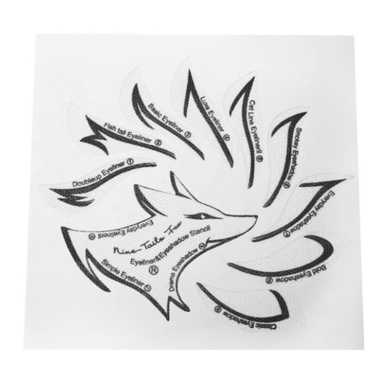 (Hàng Mới Về) Set 12 Khuôn Kẻ Mắt Bằng Vải Không Dệt Tiện Dụng