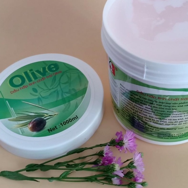 Kem hấp dầu ủ tóc Olive 1000ml phục hồi tóc khô và hư tổn