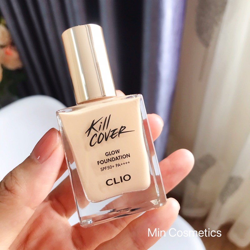 [Sẵn- Auth] Kem Nền Siêu Che Phủ Căng bóng Da Clio Kill Cover Glow Foundation 15g