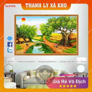 Tranh Dán Tường Làng Quê Việt Nam - SL81DQ-Tranh 3d Đồng quê - Song Long Decor