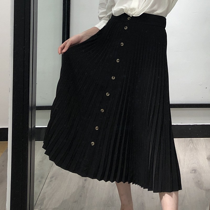 Chân váy Stradivarius cạp chun mẫu hot 2019(Pleated Skirt)