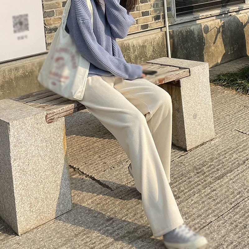 Quần Dài Nữ Lưng Cao Ống Rộng Thời Trang