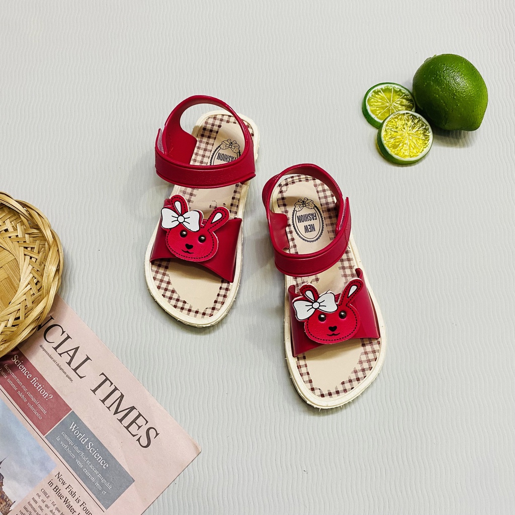 Sandal hình thỏ quai dán cho bé gái xinh xắn êm chân - TT337
