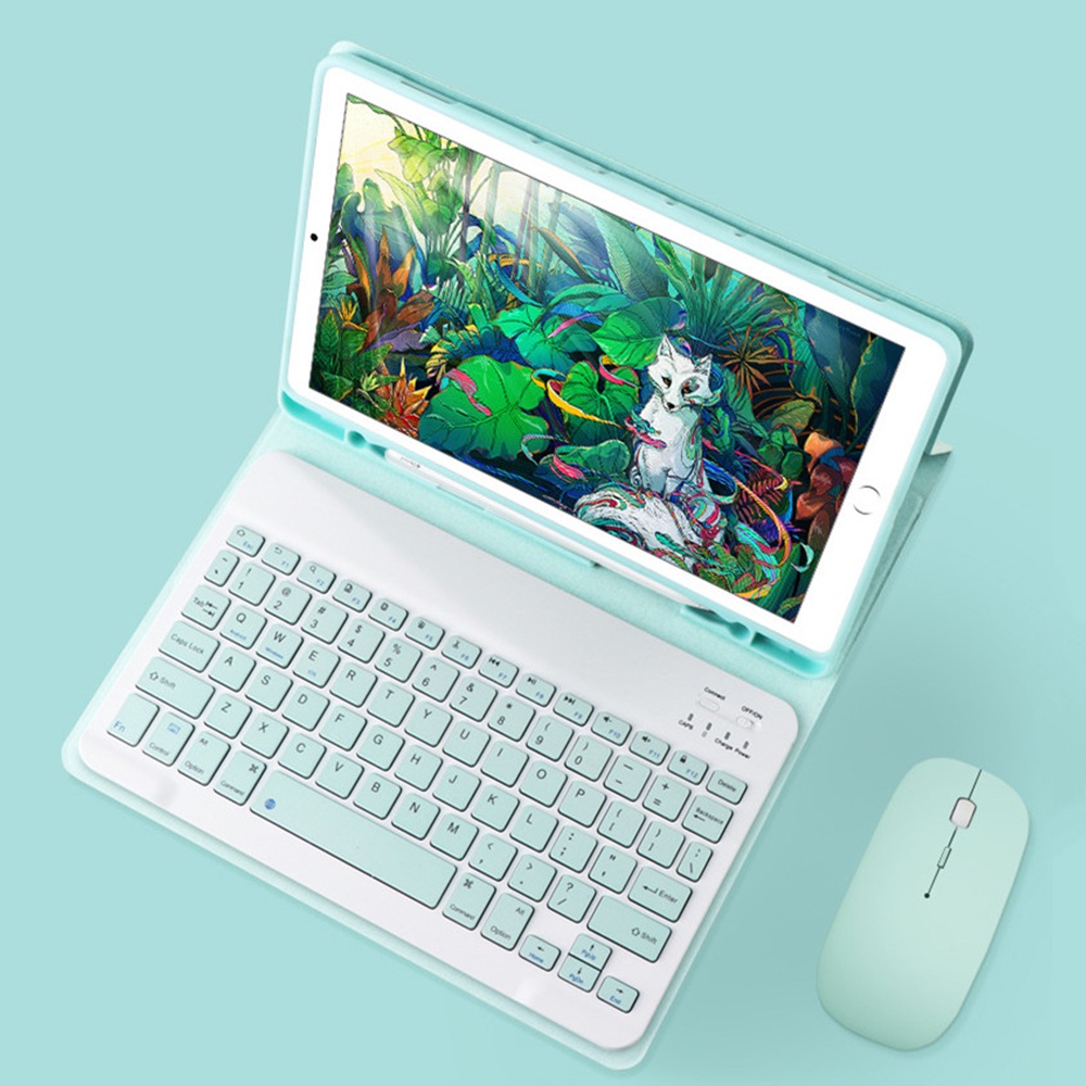 Combo Bàn Phím Và Chuột Bluetooth Không Dây 10 Inch 78 Phím Cho Laptop Ipad Điện Thoại Và Lớp Học Trực Tuyến