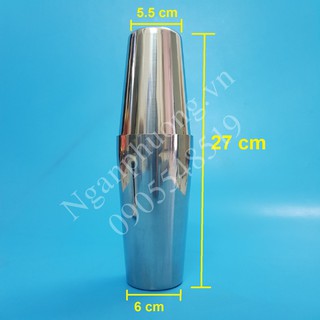 BÌNH LẮC COCKTAIL BOSTON SHAKER INOX Bình lắc cocktail boston shaker inox 800ml, Bình lắc 2 mảnh, Boston Shaker 2 mảnh.8