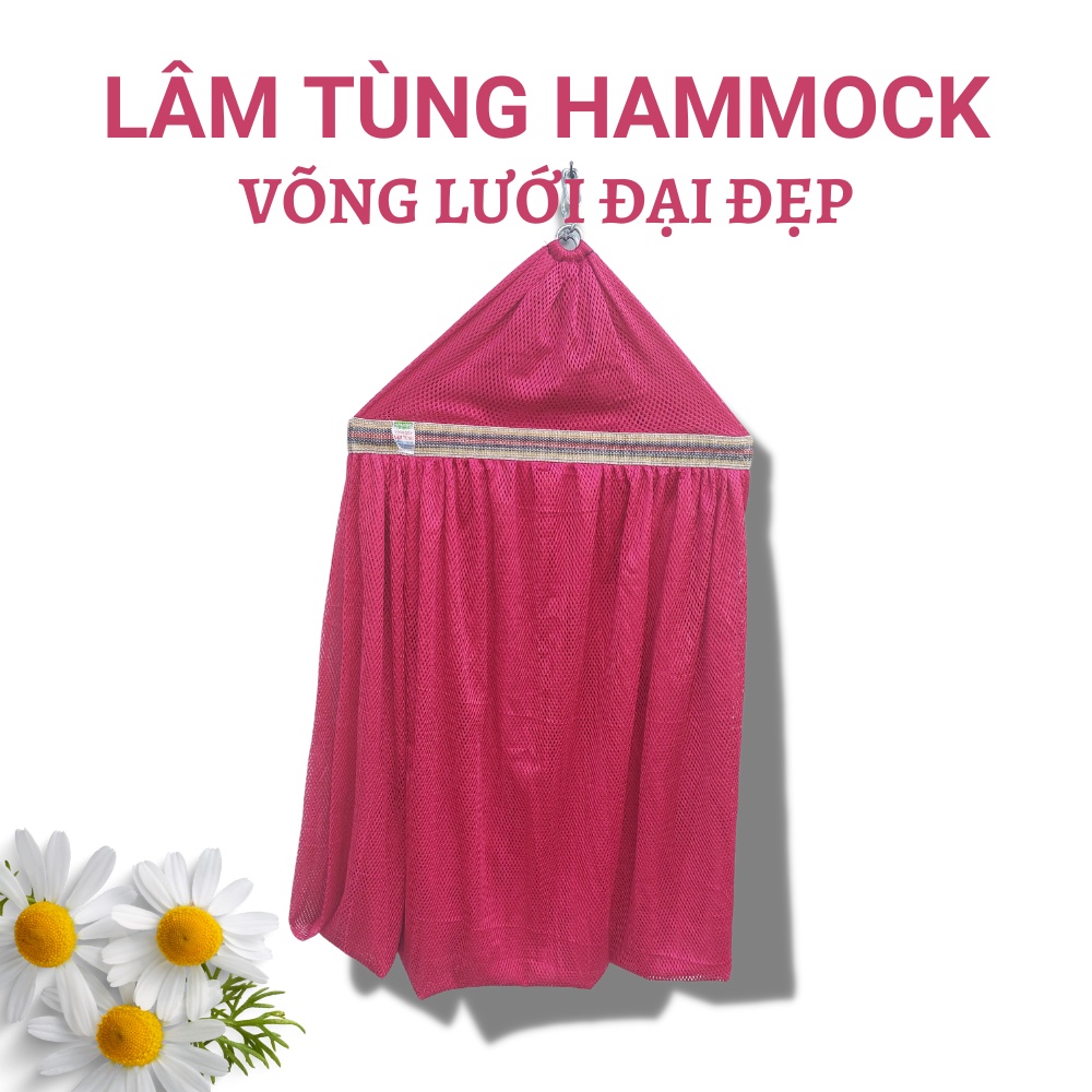 [ CAO CẤP] Võng lưới cán thép 60cm, Khổ lưới võng cực lớn, an toàn cho trẻ nhỏ, khoen to dày(Không bao gồm khung võng)