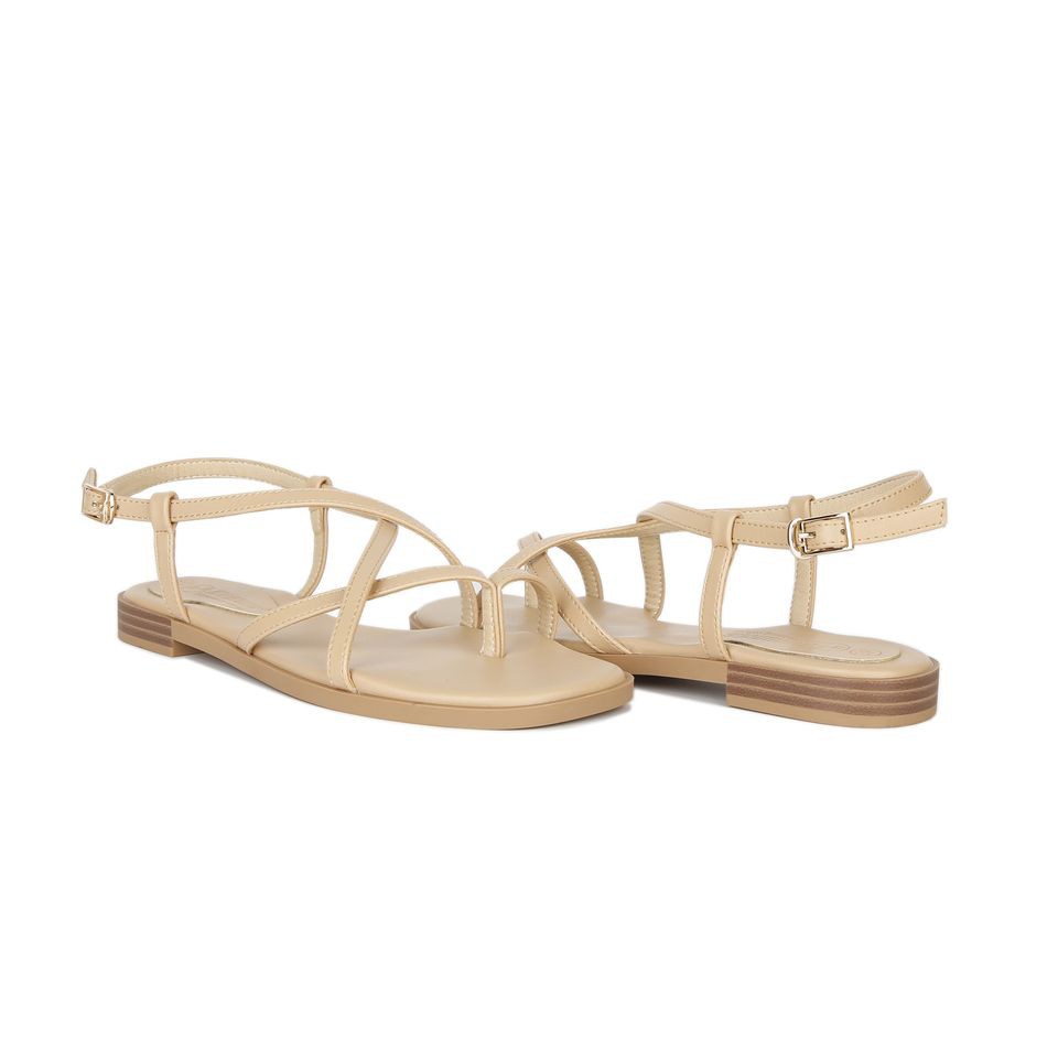 [Giảm Giá] Giày Sandal Hạnh Dung HD04426AD ( Màu kem - Đen - Hồng )