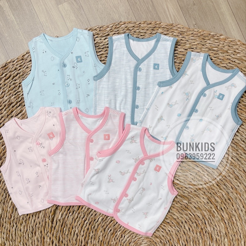 Gi lê sơ sinh Miomio cotton 2 lớp Mio ( Áo ghi lê gile sơ sinh )