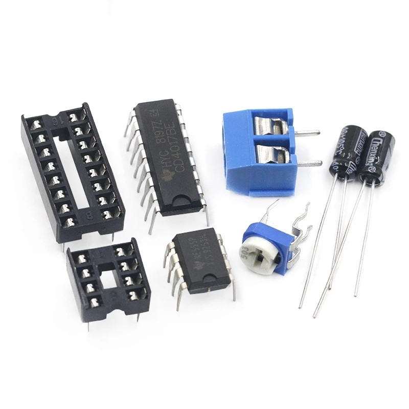 Bộ phụ kiện đèn LED NE555+CD4017