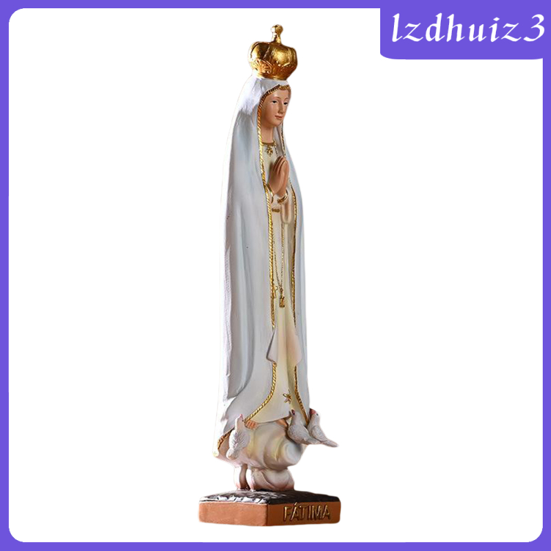 Gemgem Loey Our Lady of Virgin Mary Statue Figure, Mary Figure on Base, Renaissance Collection, Resin Sculpture, Religious Gift, Home Decoration