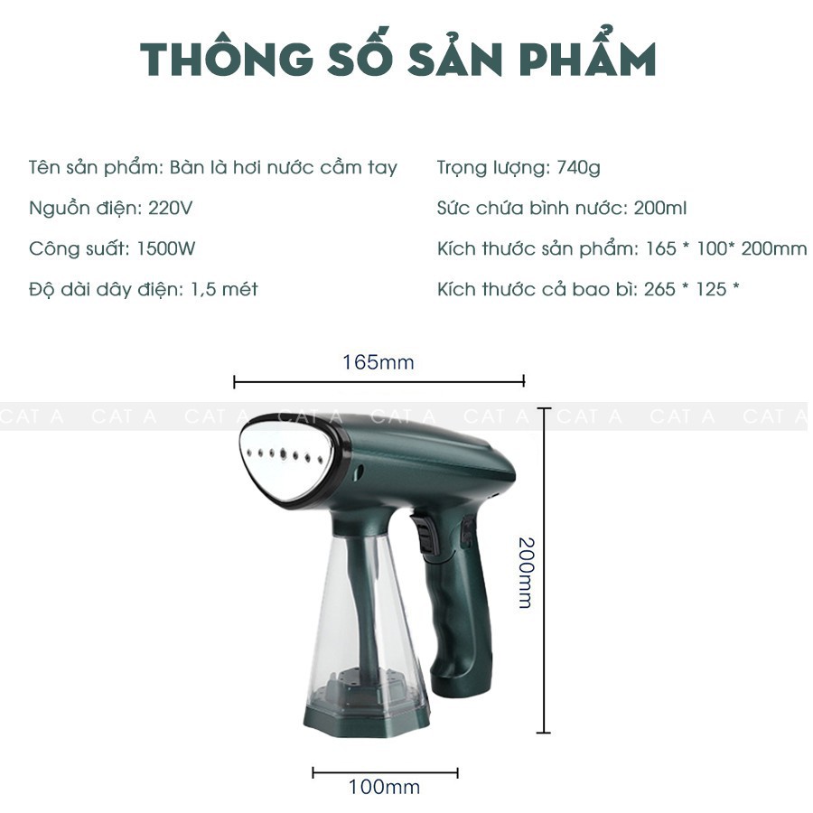 Bàn ủi hơi nước Cầm Tay Cao Cấp GARMENT STEAMER YS-2008,  Bàn Là Hơi Nước Gấp Gọn - Tiện lợi, chính hãng