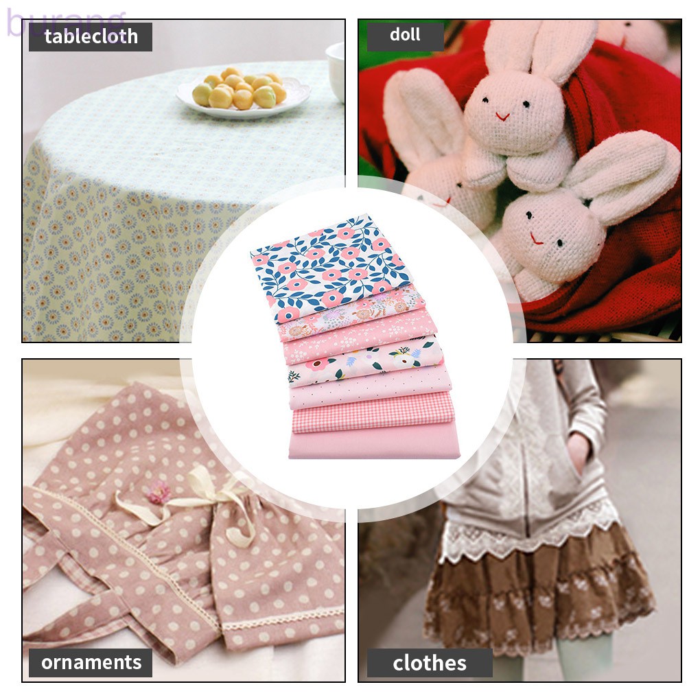 Vải Cotton In Hoa Kích Thước 50x40cm Dùng May Vá