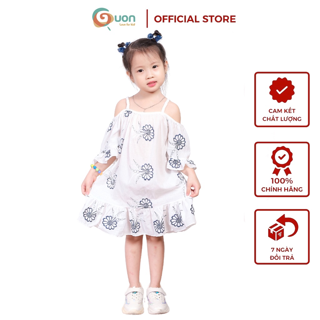 Vày bé gái từ 13 - 45kg vải cotton thoáng mát Thảo Mai - GUON