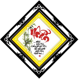 Tranh đính đá kim cương ABC  chữ Nhẫn DF335