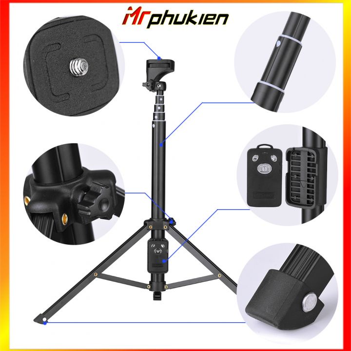 Gậy 3 chân YUNTENG 1688 cao 130cm tùy chỉnh độ cao kèm remote, tripod 3 chân chụp hình, quay video - MrPhukien