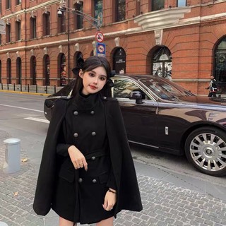 Áo dạ choàng kèm đai áo dạ cape