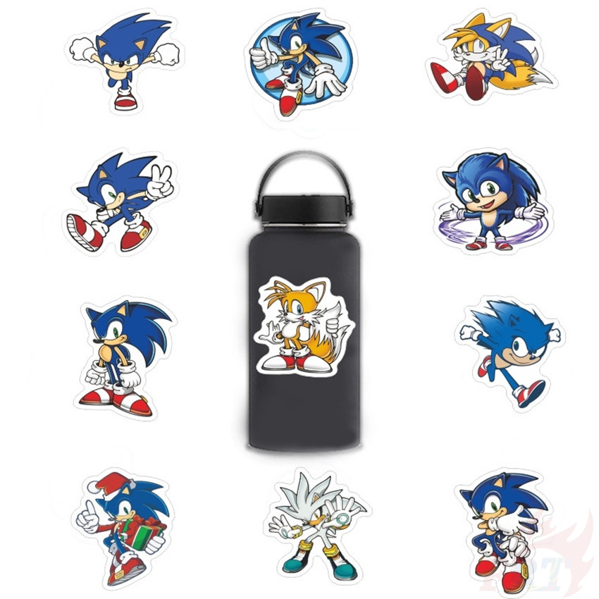 Bộ 100 Miếng Dán Trang Trí Hình Nhân Vật Trong Game Sonic The Hedgehog