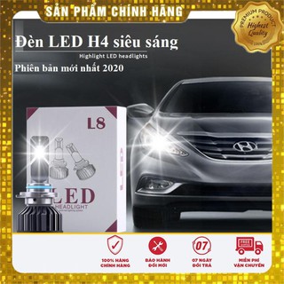 Bộ 2 Đèn LED chân H4 chuyên dụng cho ô tô xe máy - Mẫu L8 mới nhất/cải thiện hiệu suất - Fan tản nhiệt tích hợp