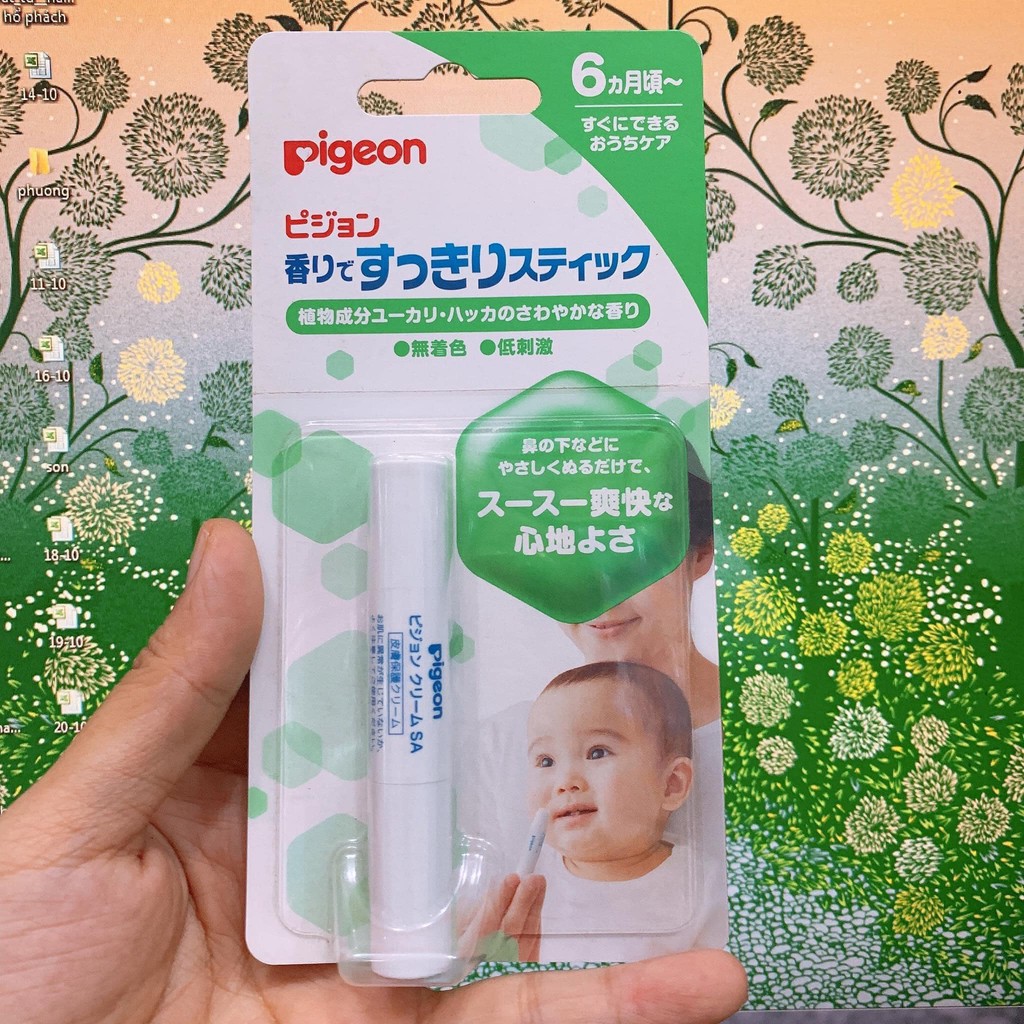 Ống hít / kem bôi thông mũi giảm ngạt Nhật Bản cho bé 6m+