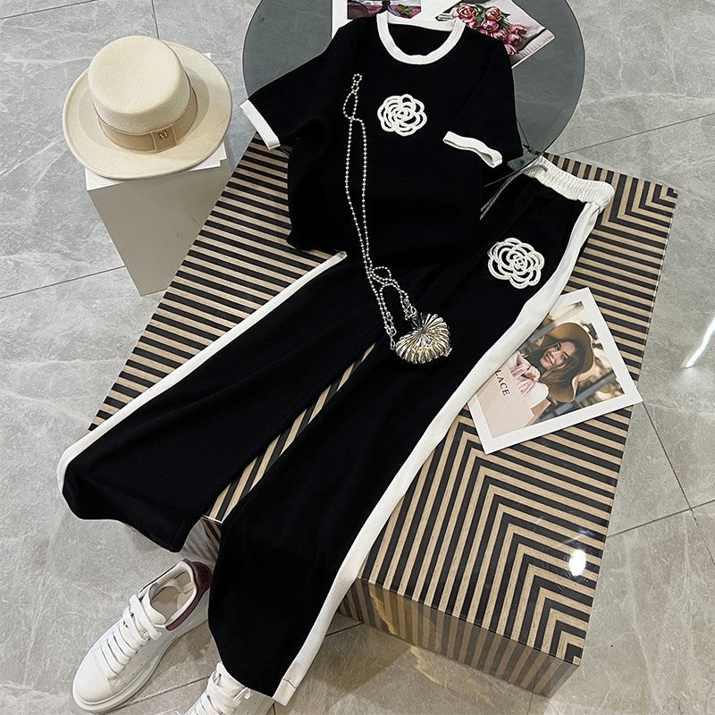 Bộ Áo Thun + Quần Dài Thời Trang Mùa Hè Dành Cho Nữ 2023