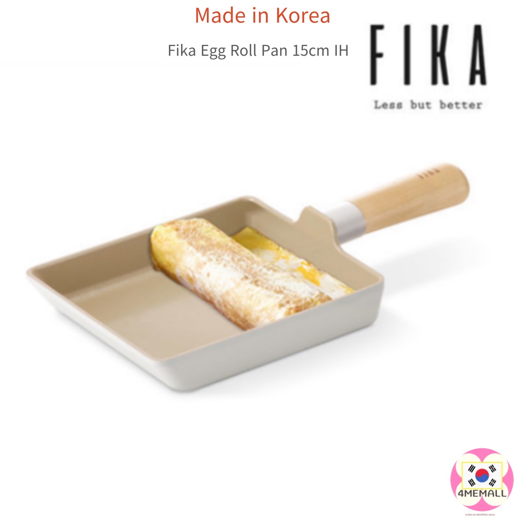 Chảo chiên trứng cuộn chống dính bằng gốm sứ phong cách Hàn Quốc / Fika 15cm IH có sẵn