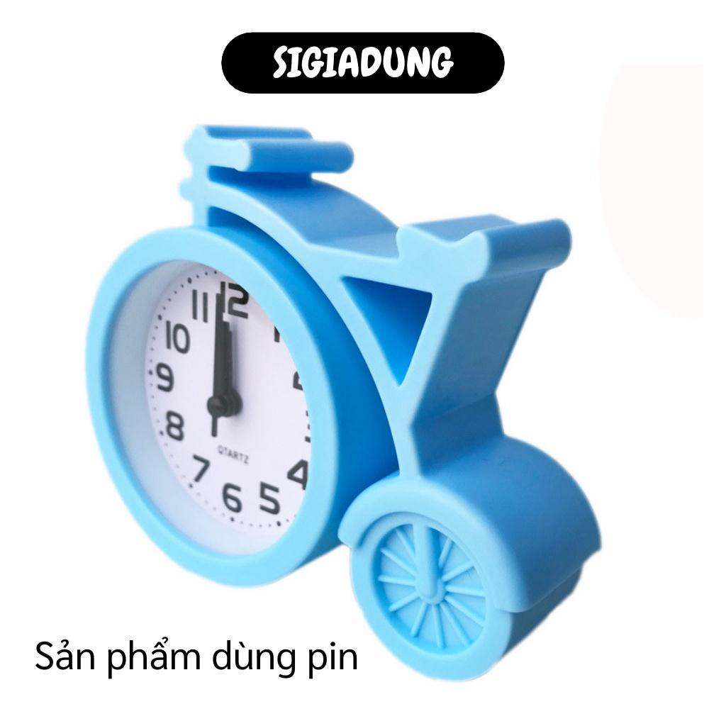 [SGD] Đồng Hồ Để Bàn - Đồng Hồ Báo Thức Hình Chiếc Xe Đạp Trang Trí Bàn Làm Việc 7629