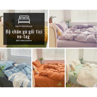 Bộ chăn ga gối cotton tici no tag–set chăn ga gối chất liệu tici mát mẻ,mềm mại