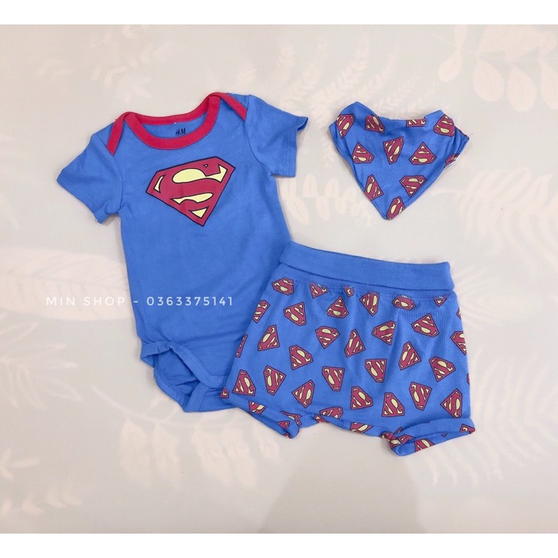 Set 3 chi tiết SUPER MEN xuất xịn