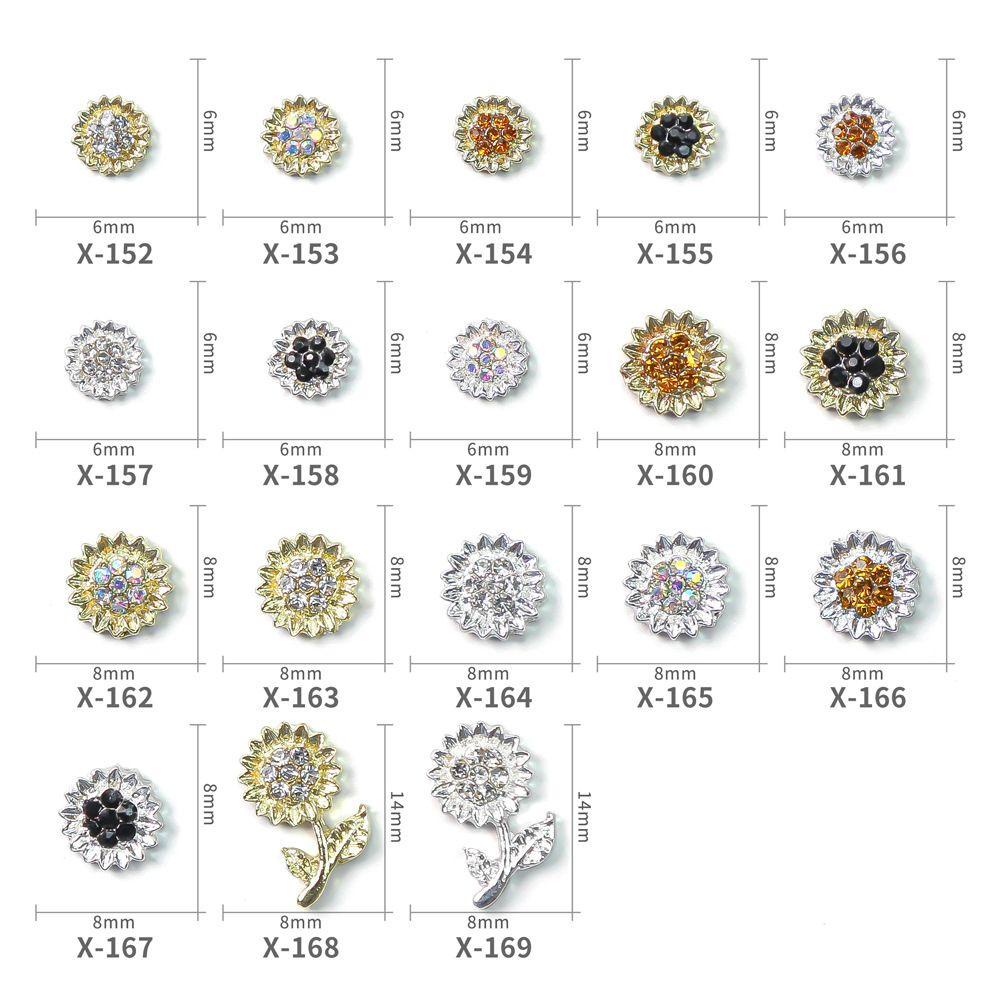 OCEANMAP Phụ Kiện Đá 3D Hình Hoa Lá Trang Trí Móng Tay Nghệ Thuật