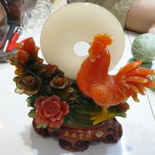 Gà đồng tiền ( gà trống) phong thủy ngang 26cm