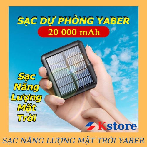 Sạc Dự Phòng,Pin Sạc Dự Phòng 20000mah,Sạc Năng Lượng Mặt Trời,Sạc Nhanh Pin Mini Nhỏ Gọn Tiện Mang Theo