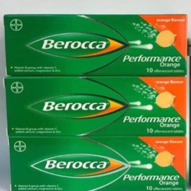 Sủi vitamin tổng hợp Berocca mùi cam tuýp 10 viên (hàng chính hãng công ty Bayer Việt Nam nhập khẩu Indonesia )