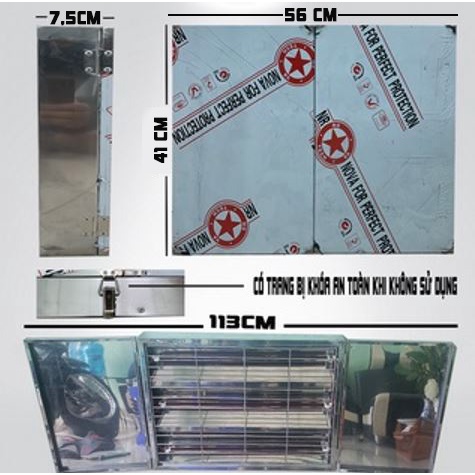 Máng đèn kèm 3 bóng Halogen sấy sơn hồng ngoại