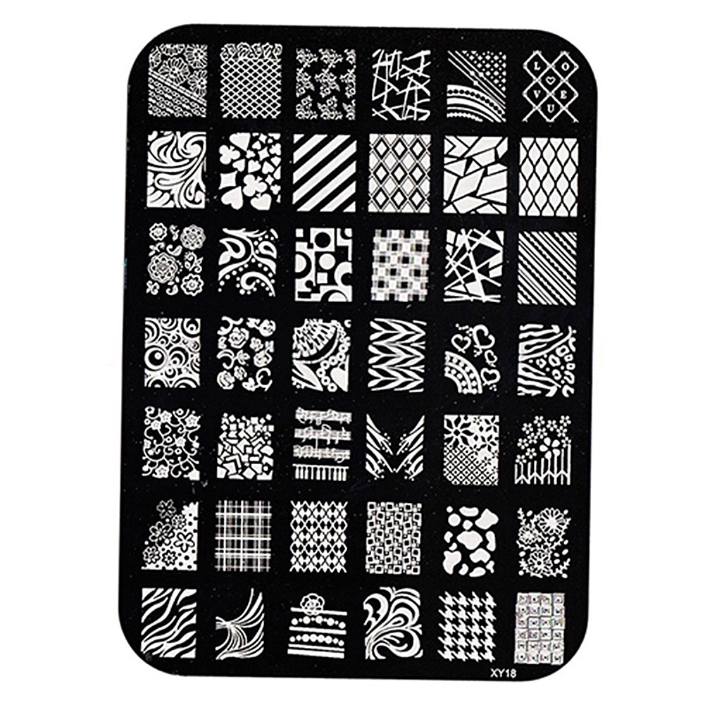 Khuôn In Họa Tiết Trang Trí Móng Tay Hình Hoa Trái Tim