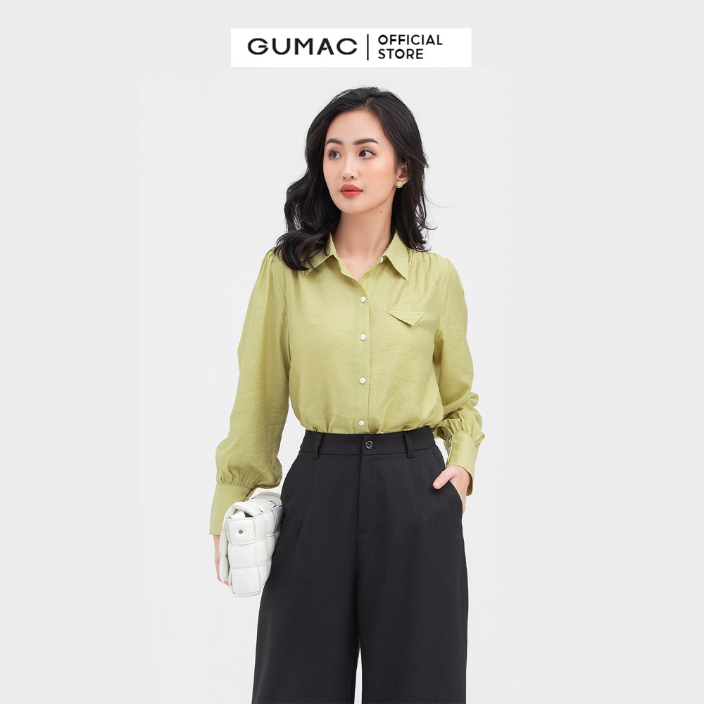 [Mã WABRGUM giảm 10% tối đa 30K đơn 99K] Áo sơ mi nữ túi kiểu GUMAC nhiều màu quý phái AB830 | BigBuy360 - bigbuy360.vn