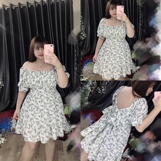 [BIGSIZE] ĐẦM CỘT NƠ SAU 60-90Kg
