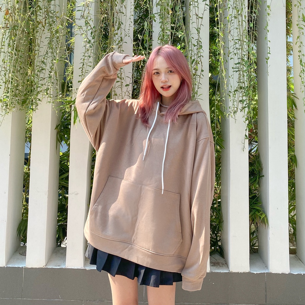 Áo Hoodie Trơn Basic Nhiều Màu Dáng Rộng Unisex Hàn Quốc- YAYSHOP