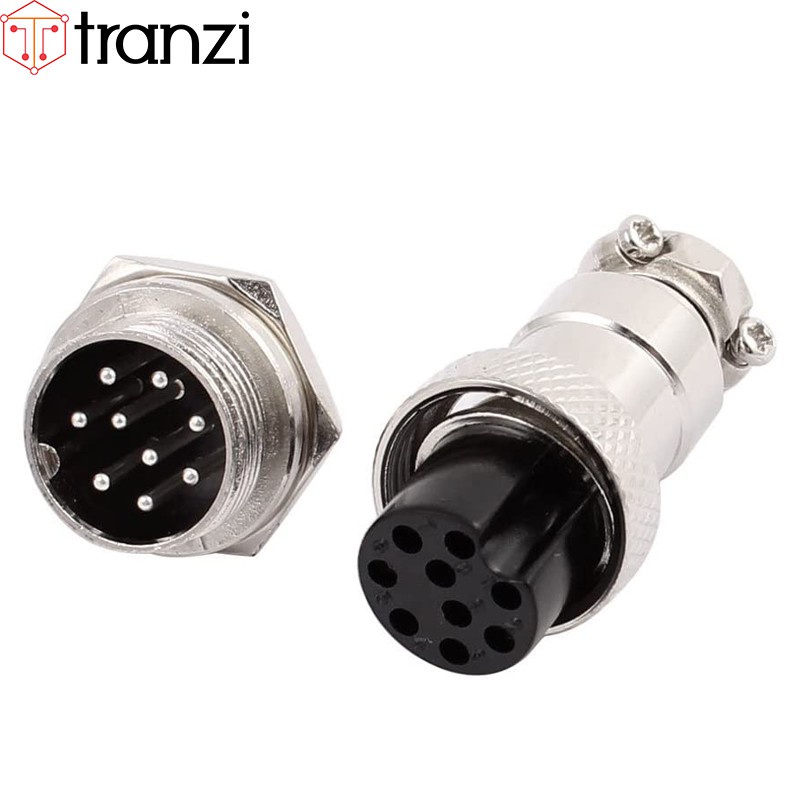 Giắc GX16 9P 16mm bộ đực cái - túi 1 bộ đực cái